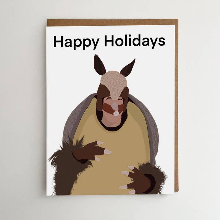 Holiday Gürteltier Karte | Freundeskarte | Weihnachtskarte für den Großhandel von Smar Art