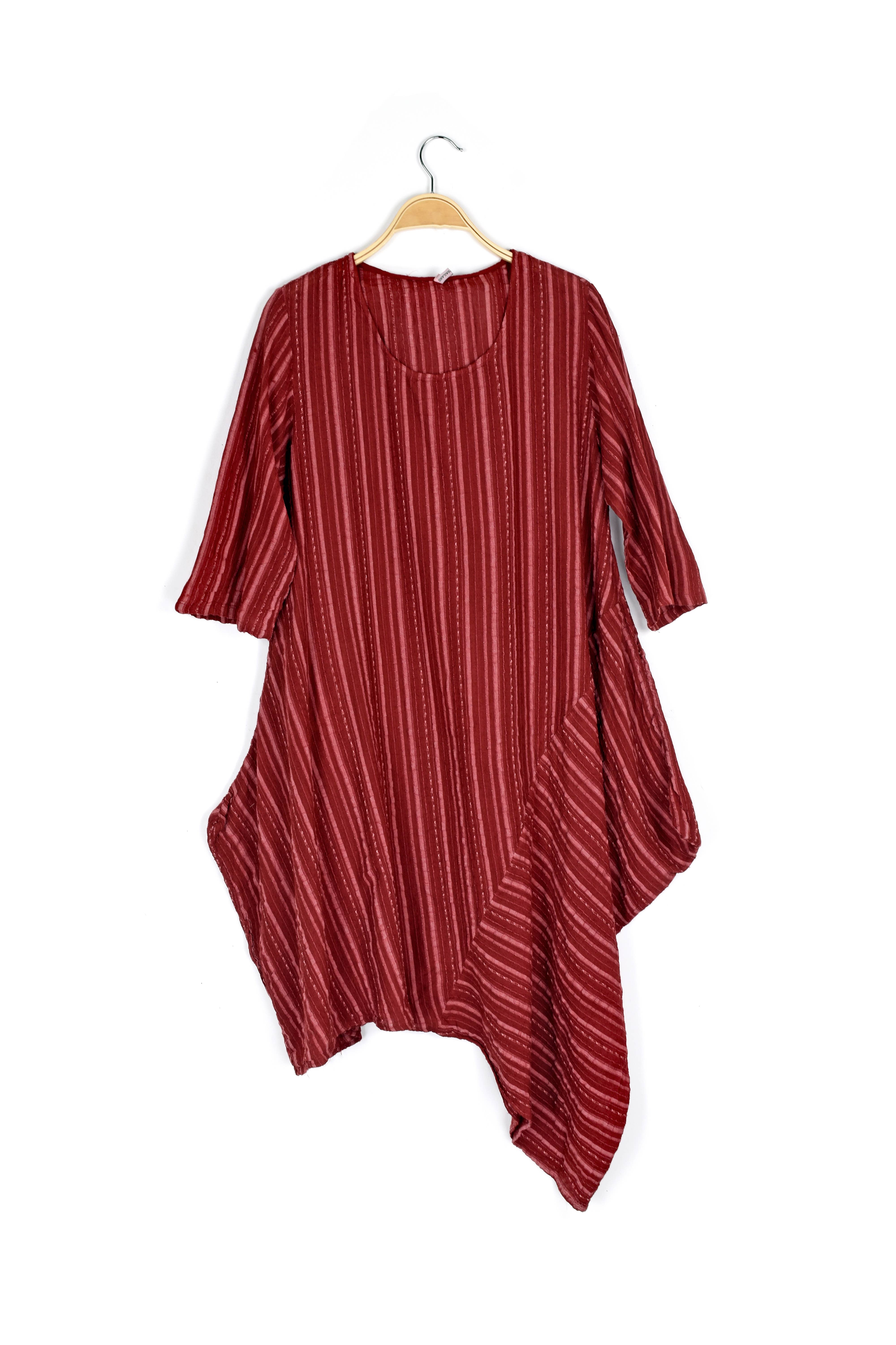 Nusantara Inc. - Wholesale Dress - Women's - Cotton Stripe Dress-06554 (S/M, L/X)3