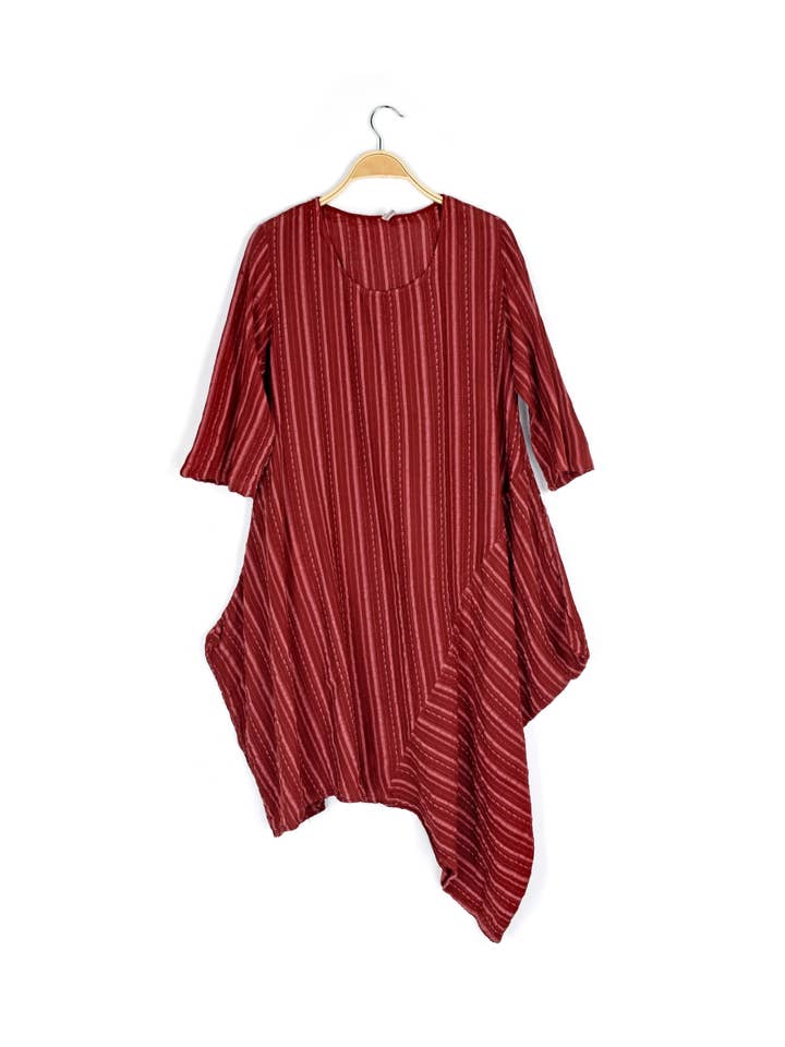 Nusantara Inc. - Wholesale Dress - Women's - Cotton Stripe Dress-06554 (S/M, L/X)3