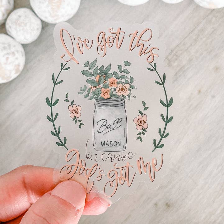 Eu tenho este vinil transparente, adesivo, 3x3 pol. por atacado de Savannah and James Co