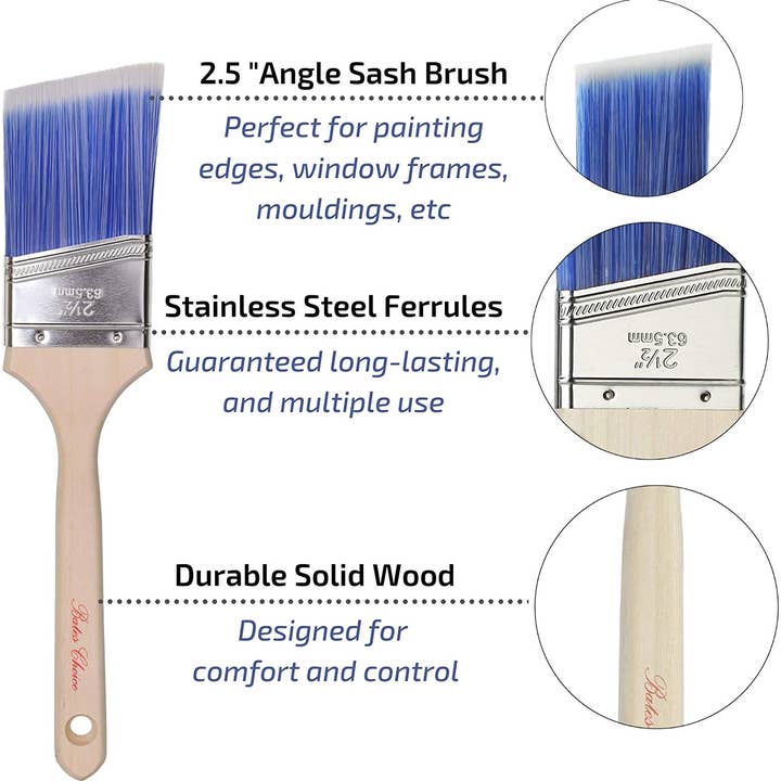 Bates Choice - Wholesale Paint/wax brush - Bates Paint Brushes- 2 Pack, Wood Handle, Paint Brush1