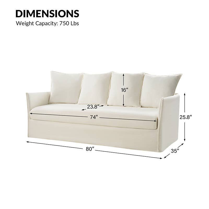 White Severin Slipcovered Sofa for wholesale on Faire6