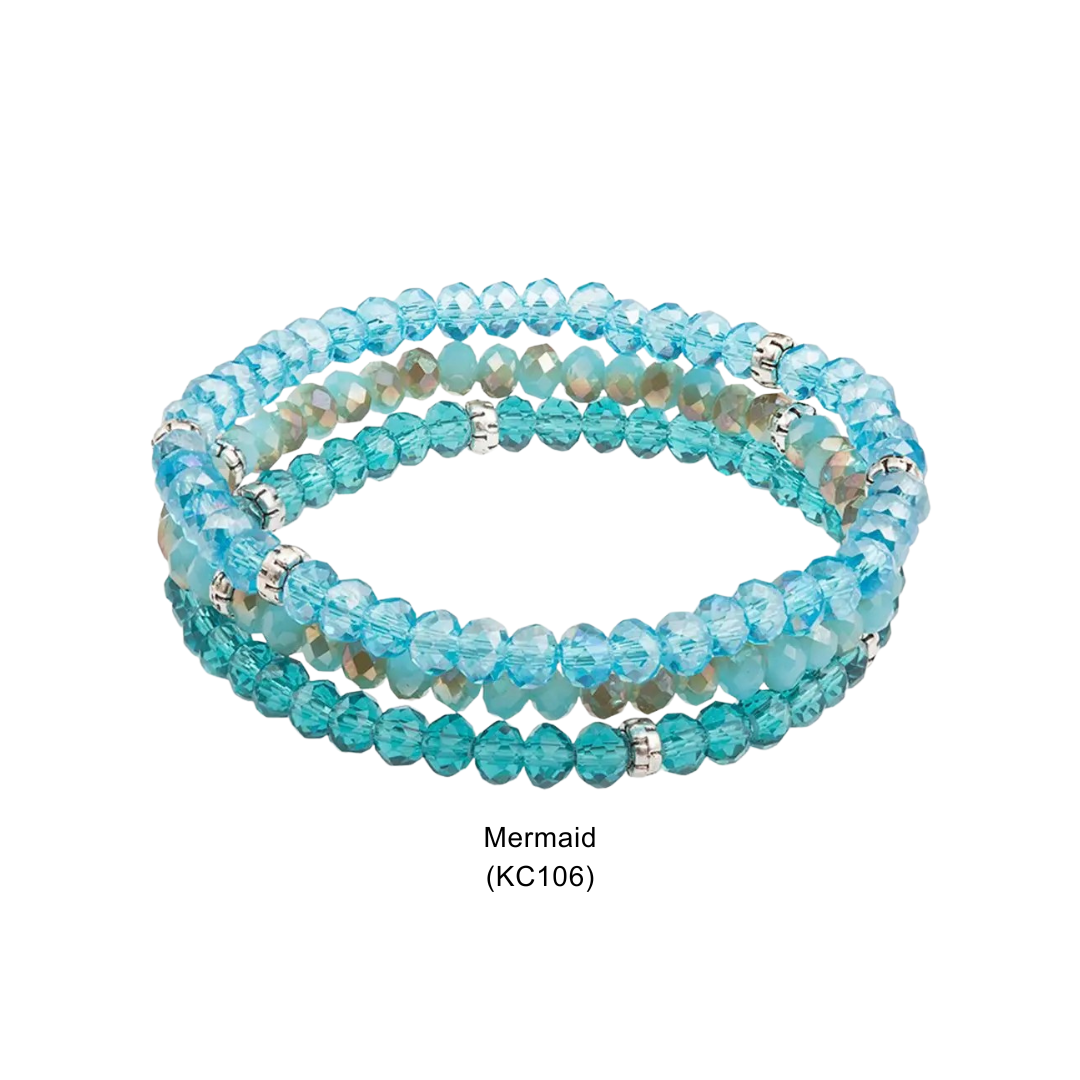 My Fun Colors - Wholesale Beaded Bracelet - Kids - Kids Crystal Girls Stretch Bracelets, Set 35