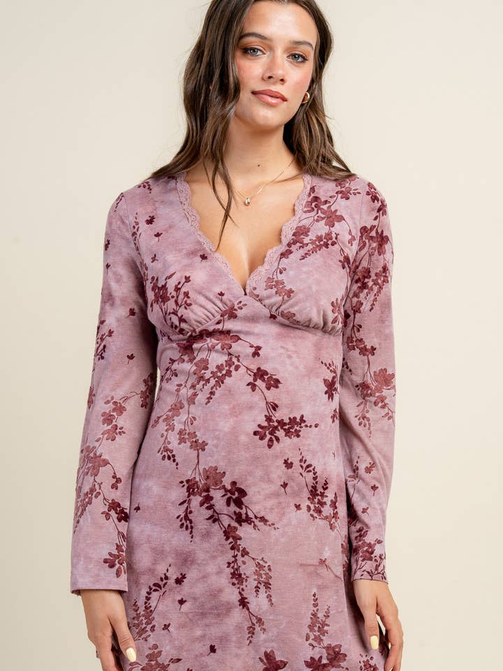 BLUSH BD13121S / FIT AND FLARE MINI DRESS W/ FLARE SLEEVES for wholesale on Faire1