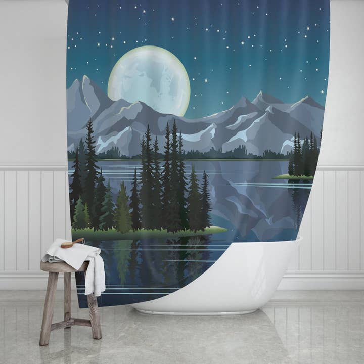 Scenic Shower Curtain for wholesale by Potter's Printing
