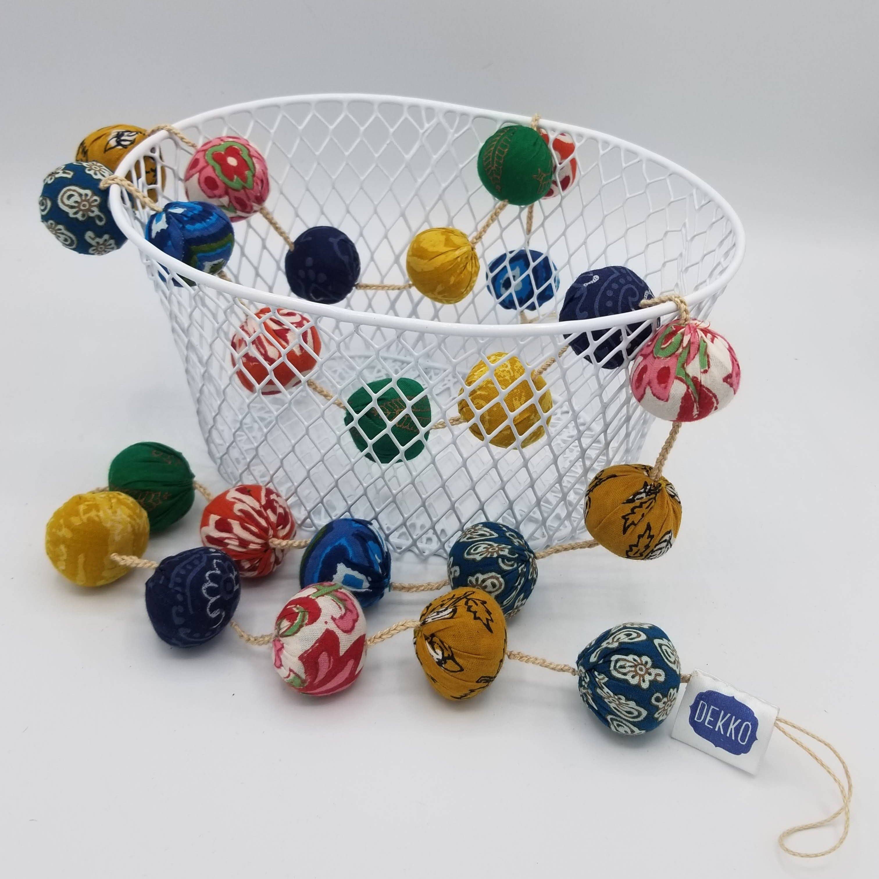 Dekko Trading - Wholesale Bunting/Garland - Blockprint Ball Garland1