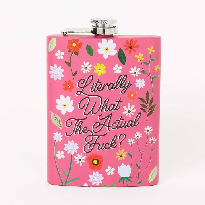 Literally What The Actual Fuck Hip Flask - Pink for wholesale by Punky Pins