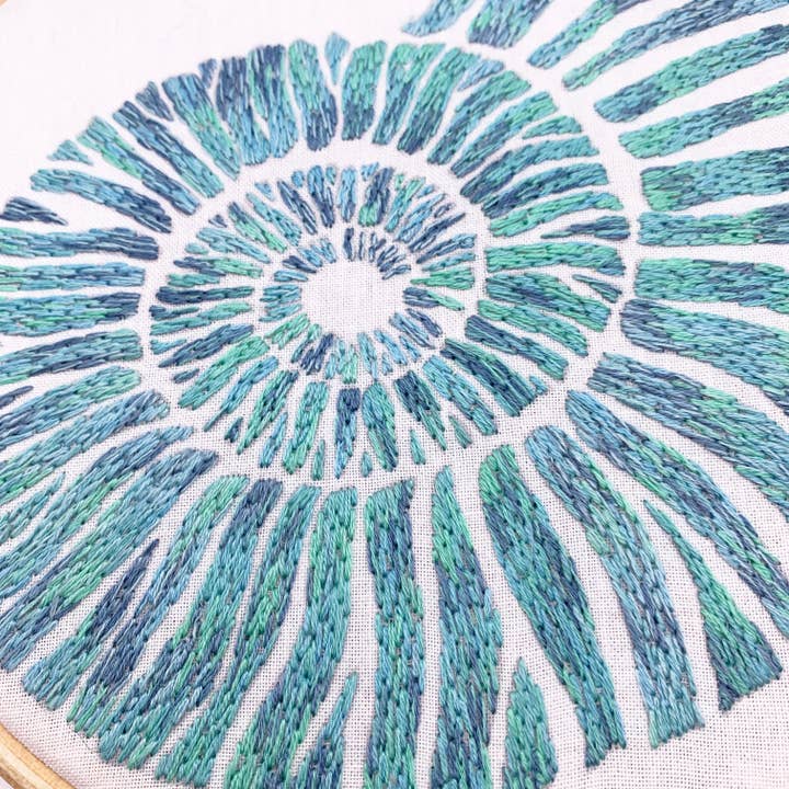 Cinnamon Stitching - Wholesale Craft Sewing Kit - Ammonite Embroidery Kit6