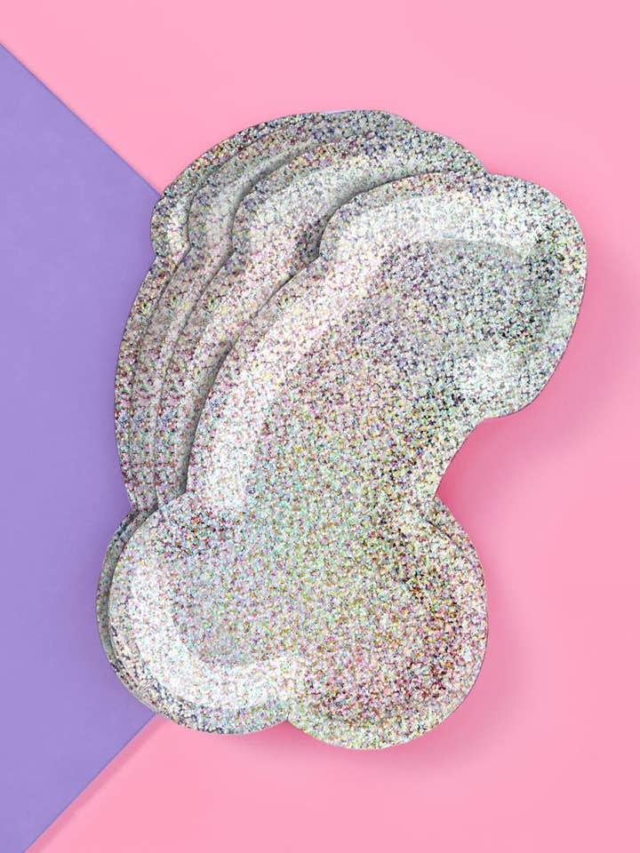 Assiettes Penis Foil pour enterrement de vie de jeune fille, décoration de fête nuptiale pour la vente par xo, Fetti