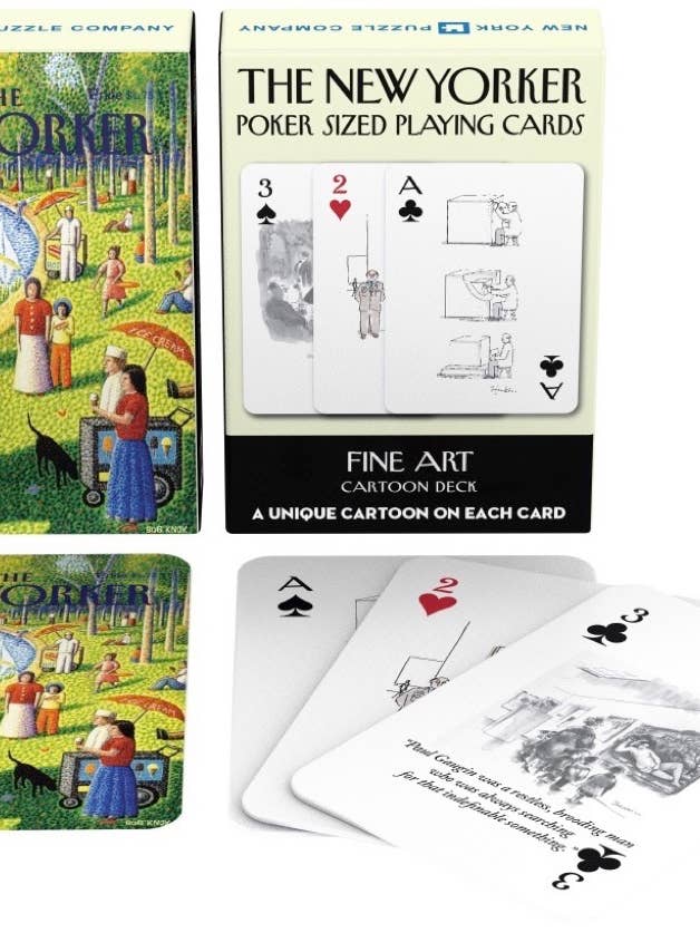 Jeu de cartes à jouer Fine Arts Cartoons, jeu standard unique pour la vente par New York Puzzle Company