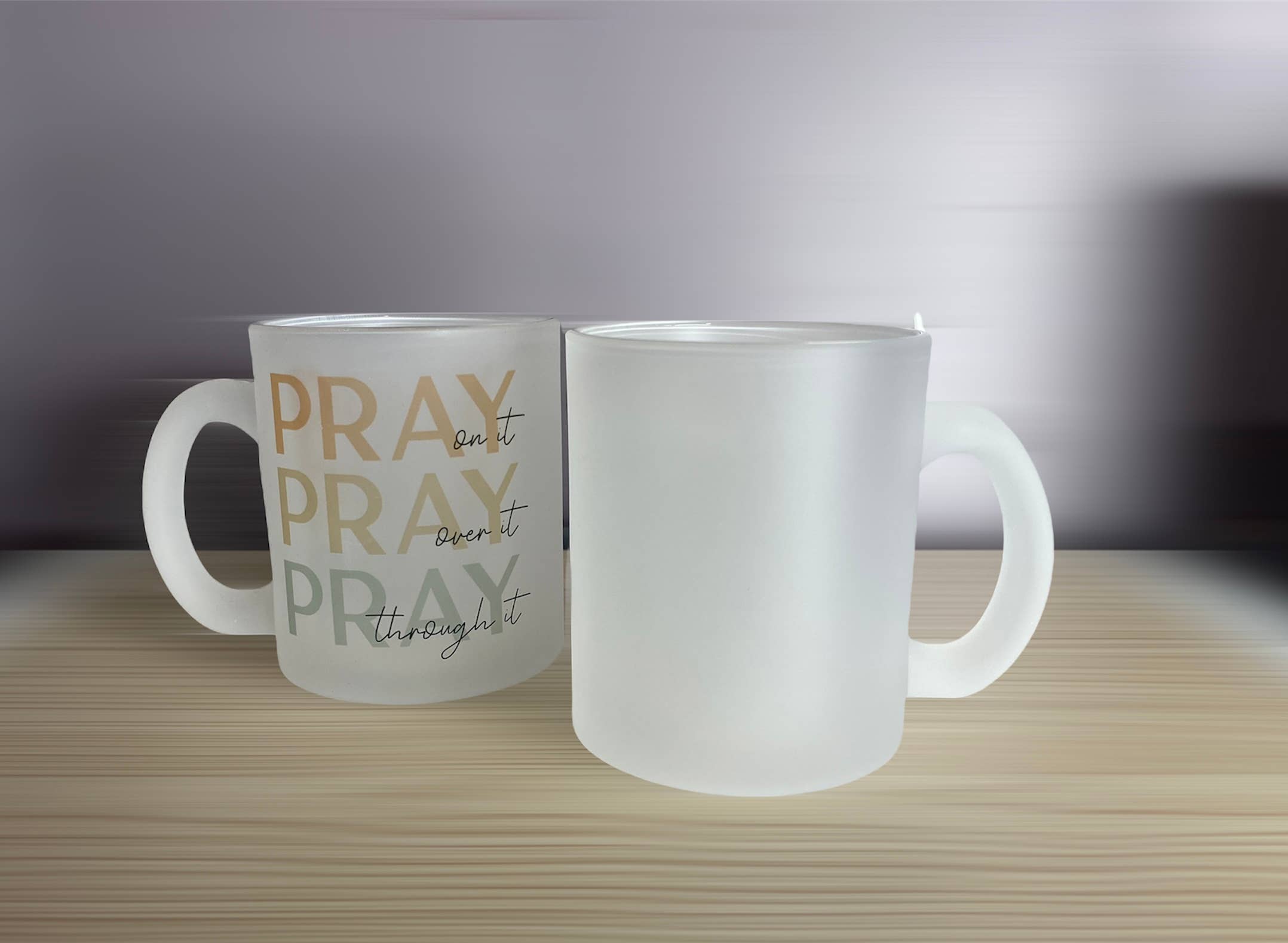 D2JCrafts – Großhandel Kaffeebecher – Bete darauf, Bete darüber, Bete durch, Frosted Coffee Mug5