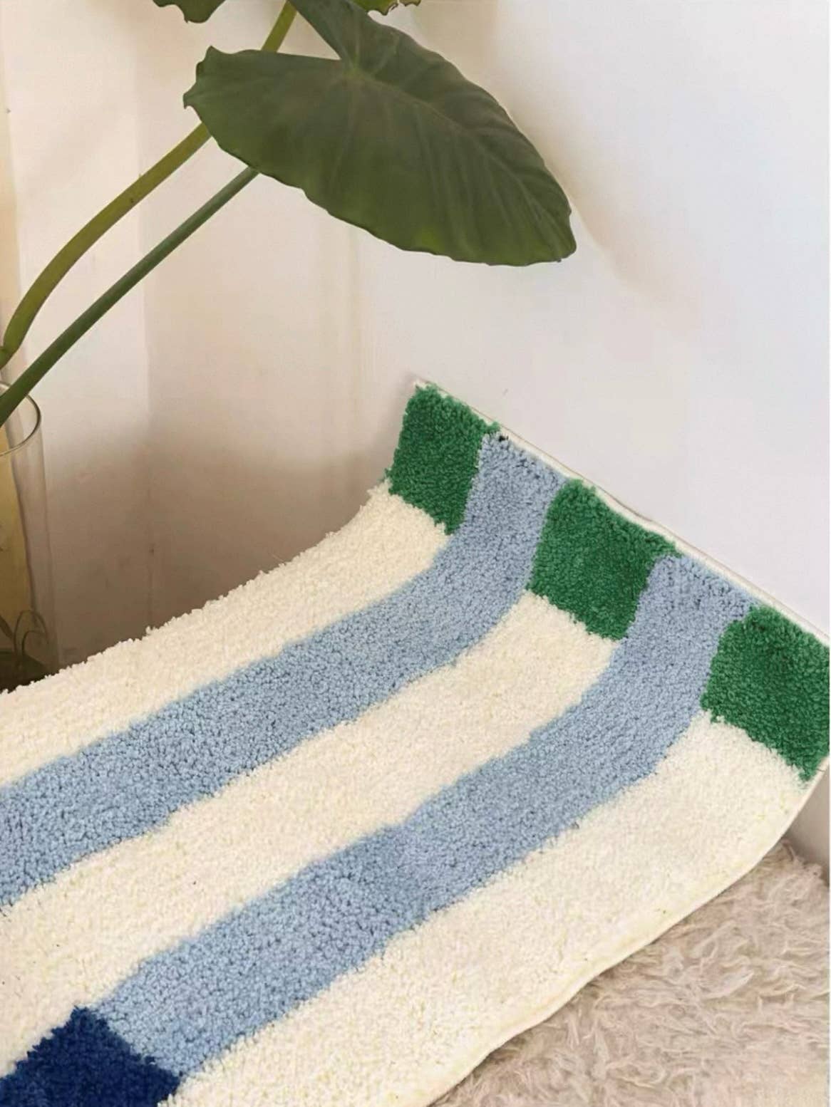 INSPECIAL HOME - Wholesale Bath Mat - Ultra Soft Whimsical Dopamine Stripe Bath Rug, Absorbent Mat6