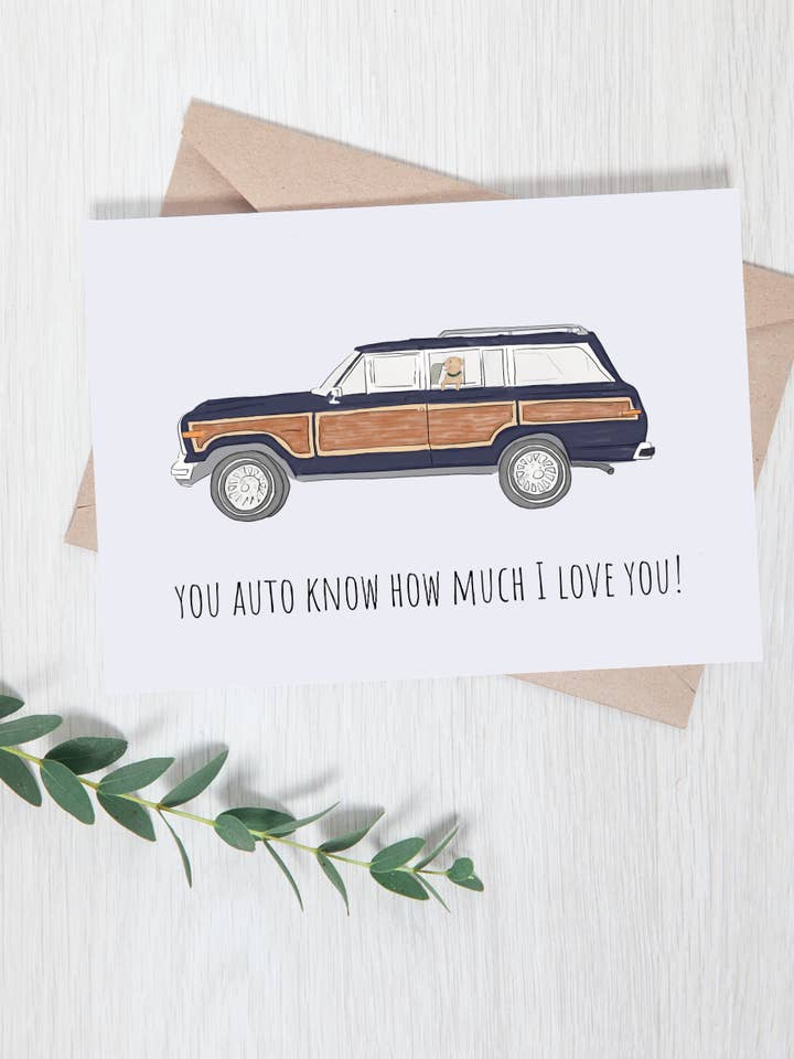 Jeep Father's Day Card | 4.25 x 5.5 for wholesale by Upstate Design Studio