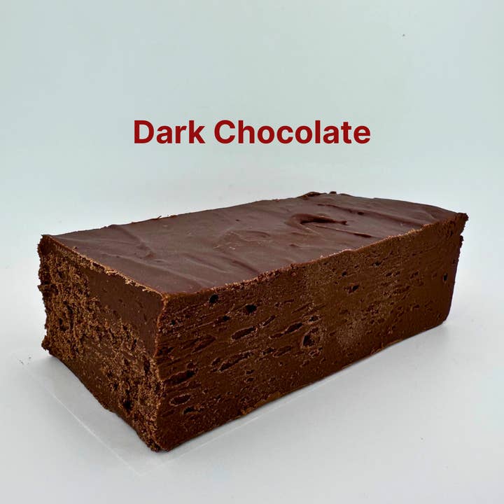 Dark Chocolate Fudge (1/2 lb Package) for wholesale by Nick's Wicked Tasty Fudge LLC