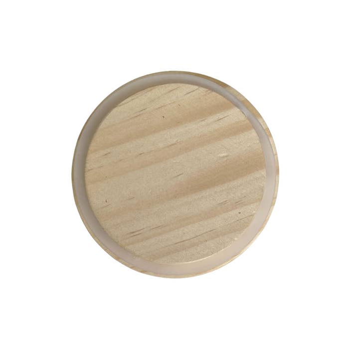 General Wax & Candle Company - Wholesale Candle Holder - Natural Wood Candle Lid - Fits our 9.5 oz Monticiano