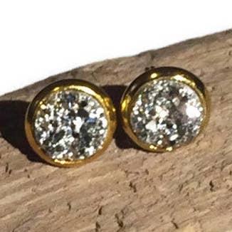 Zola Druzy Studs in Silver for wholesale by KL Collective/Designs by Katie Leigh