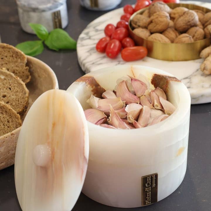 PIETRA DI CASA - Wholesale Jar - ONIKA Beige Kitchen Pot with Lid | Decor2