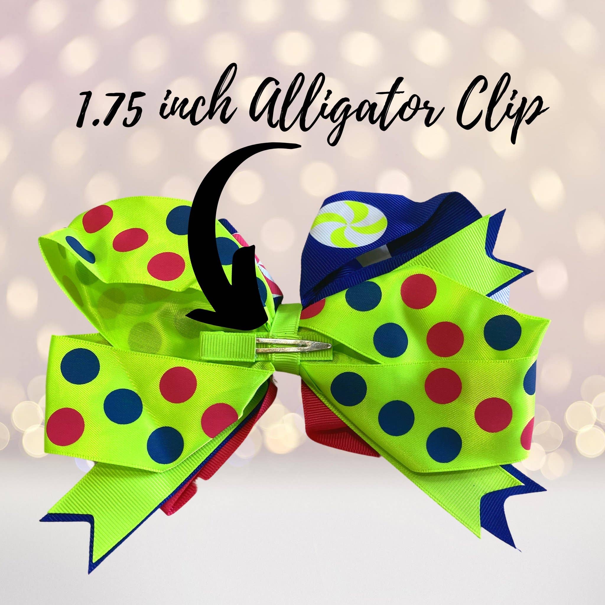 Chicky Chicky Bling Bling - Wholesale Hair bow – Kids - Jumbo Boutique Hair Bow with Bling Stone7