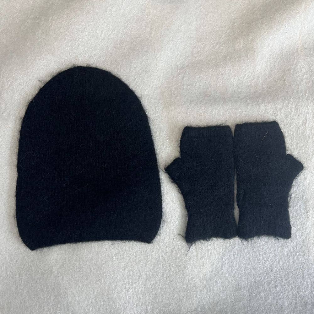 NOELINE – Conjunto de acessórios de inverno – Mulher por atacado – Chapéu alfa bebé & mitenes 7408/74024