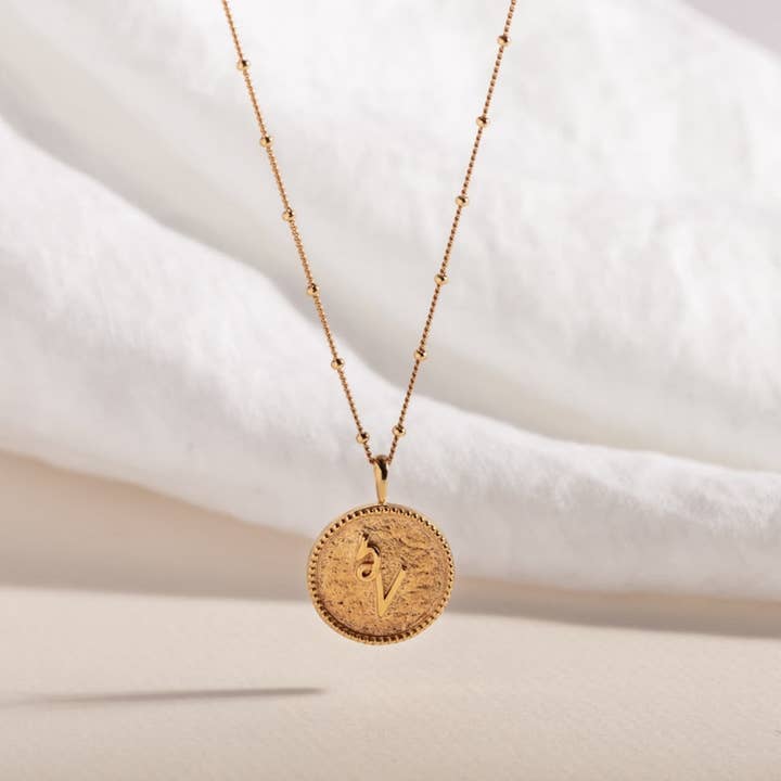 Colar de Moeda de Ouro "Inspire" por atacado de Claire Hill Designs