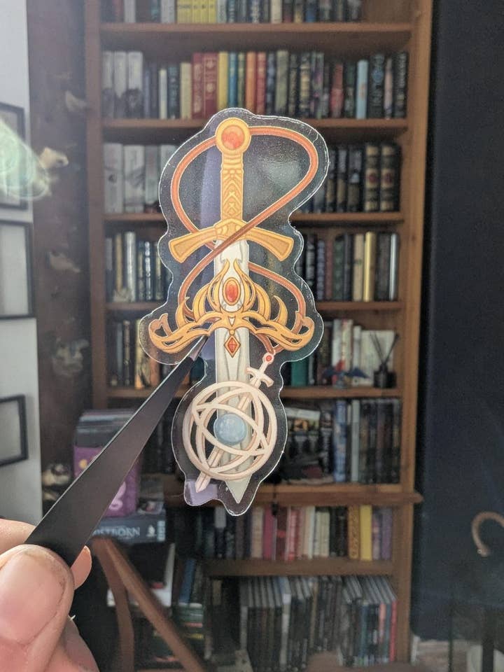 Throne of glass aelin decal Book lover translucent sticker for wholesale by Geek and Artsy