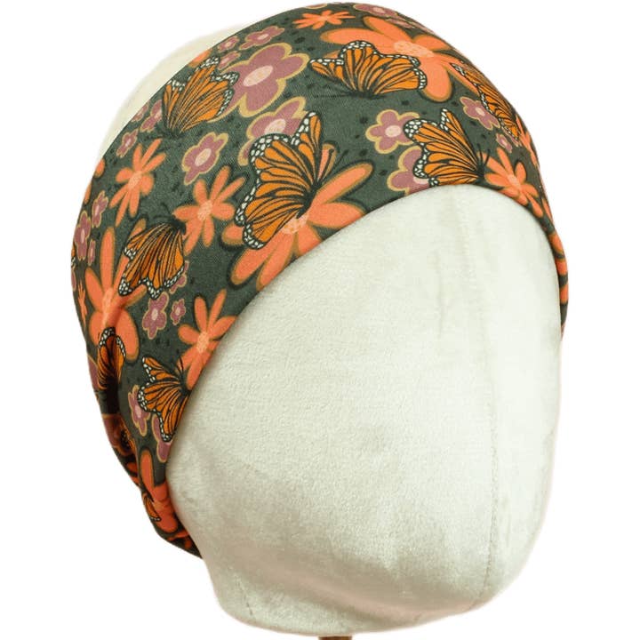 Cerchietto elasticizzato Monarch Garden per la vendita all'ingrosso da parte di The Sassy Olive Handmade Headbands