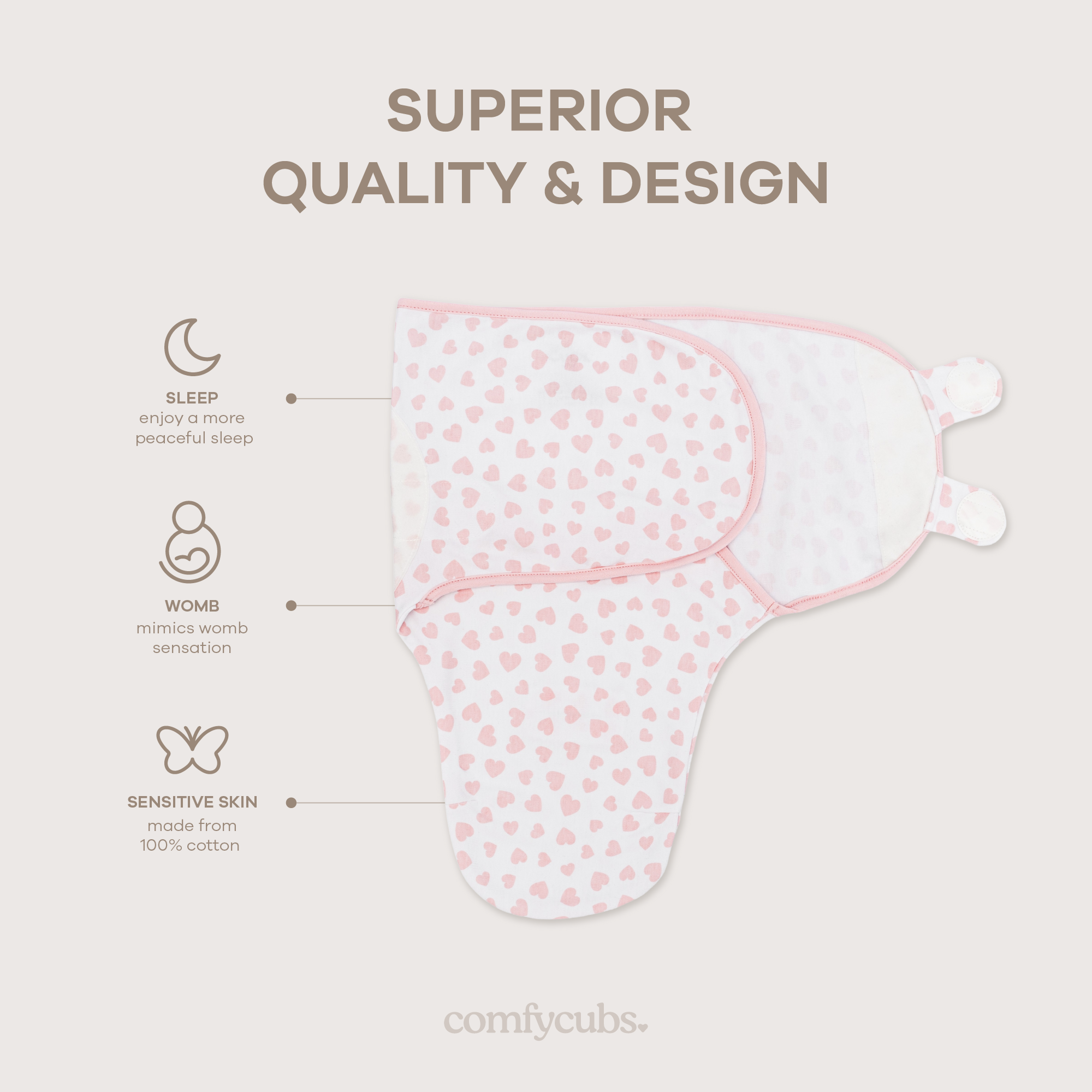 Comfy Cubs - Wholesale Swaddle - Baby - Easy Swaddle Blanket, 3 Pack - 100% Cotton by Comfy Cubs12