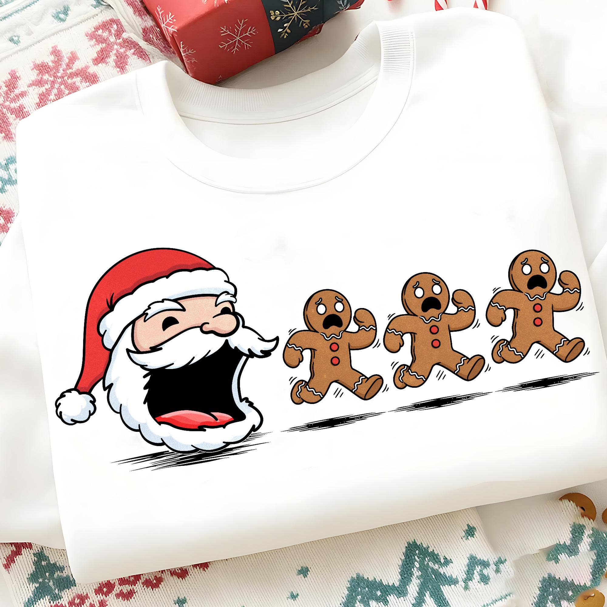 NVC Ecommerce LLC - Wholesale T-Shirt (Graphic) - Women's - Retro 90s Christmas Santa Tee, Funny Merry Greenmas Sweate