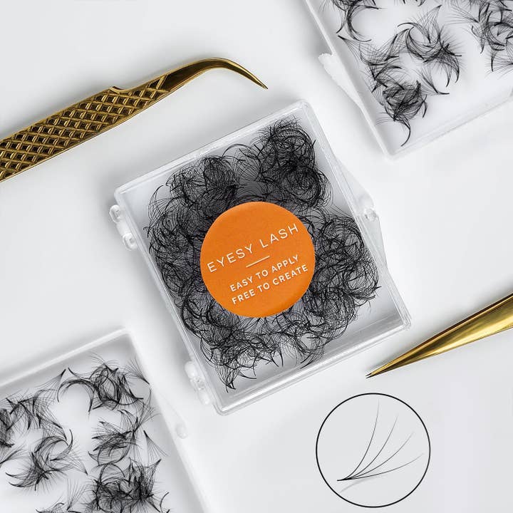 Eyesy Lash - Wholesale False/Fake Eyelashes - Premade fans 4D | ¢1.2 /fan | .05 .07 .10 | 1000 fans5