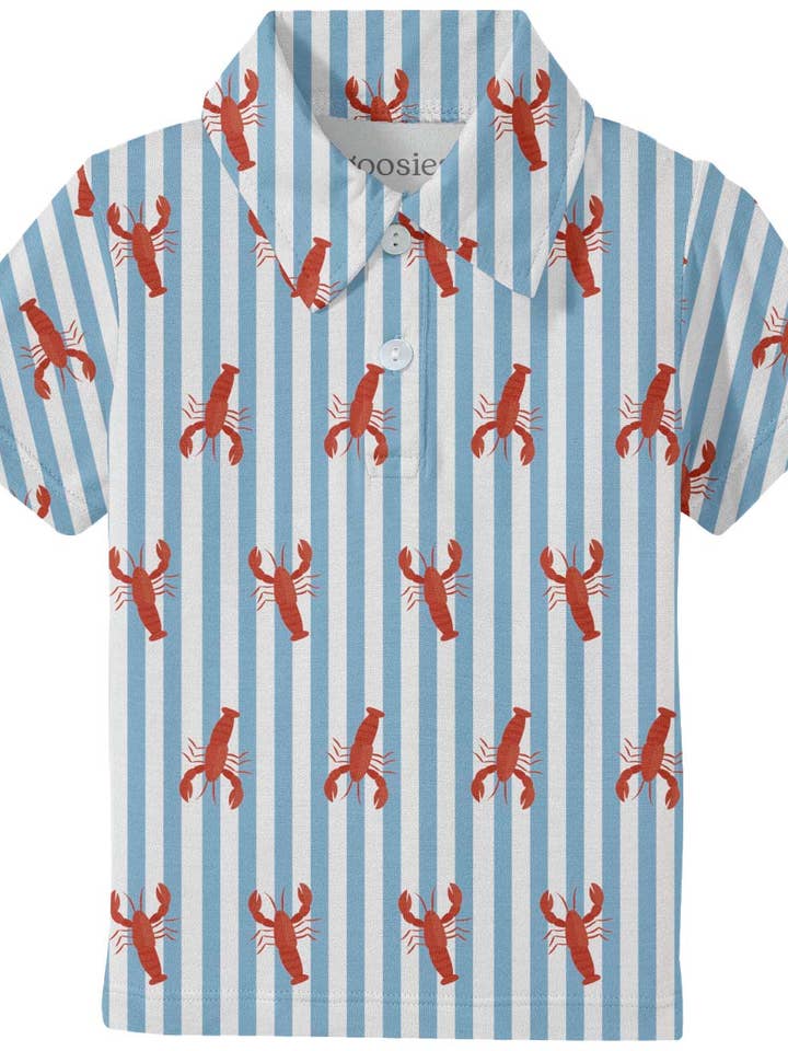 Goosies - Wholesale Shirt - Kids - Little Pinchers Crawfish/Lobsters - SS Polo Shirt3