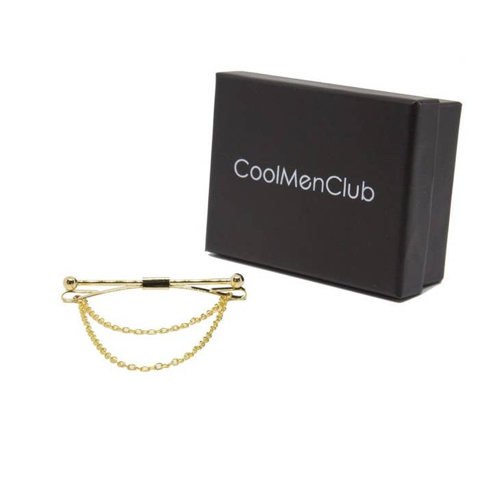 COOLMENCLUB – wholesale Nål och knapp för kavajslag – Guldfärg Krage Pin, Krage Bar, Skjorta Krage Clips, Herr