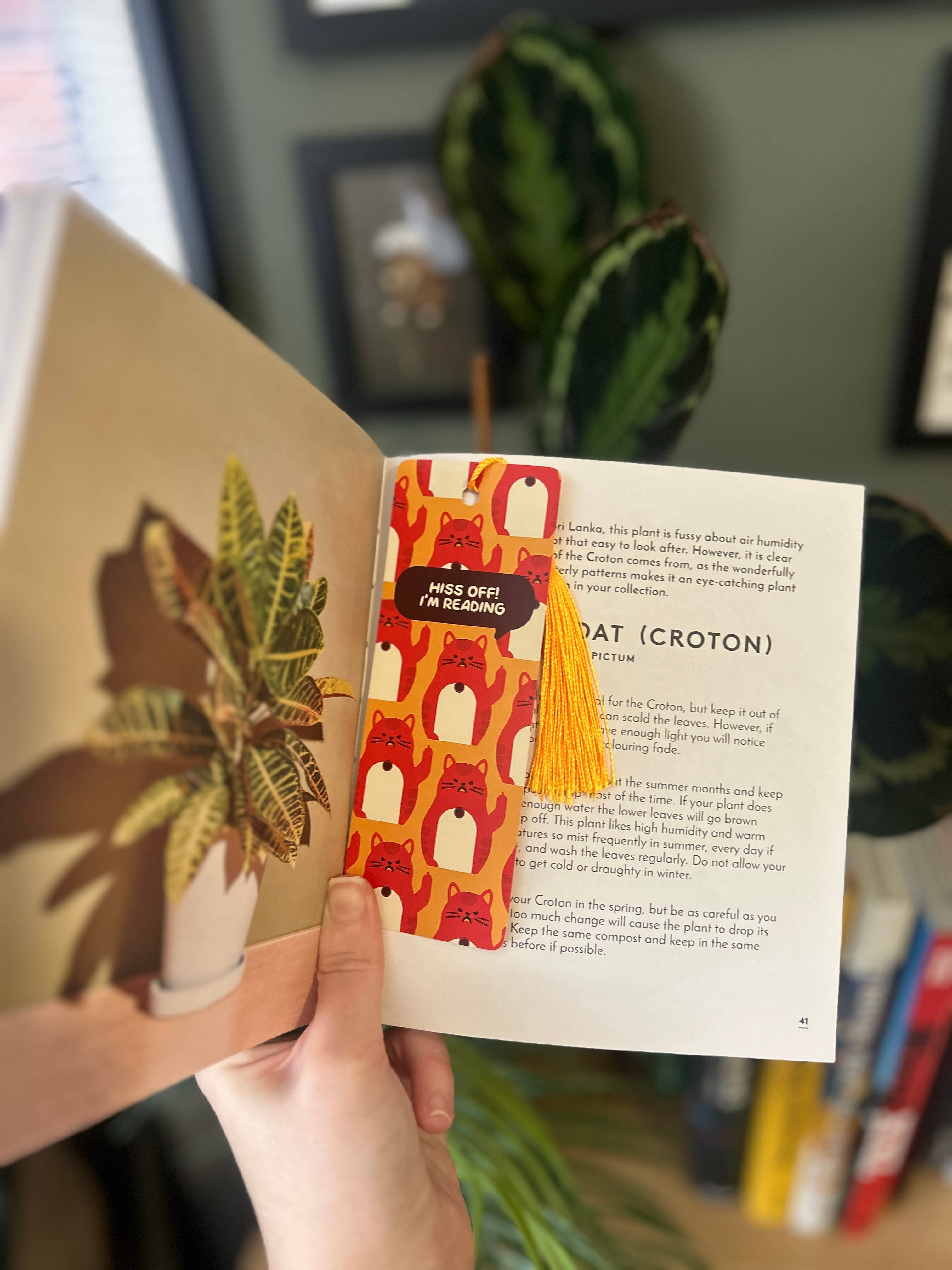 Jess Bright Design - Wholesale Bookmark - Angry Cat Bookmark with Tassel | Cute, Funny Bookmark1