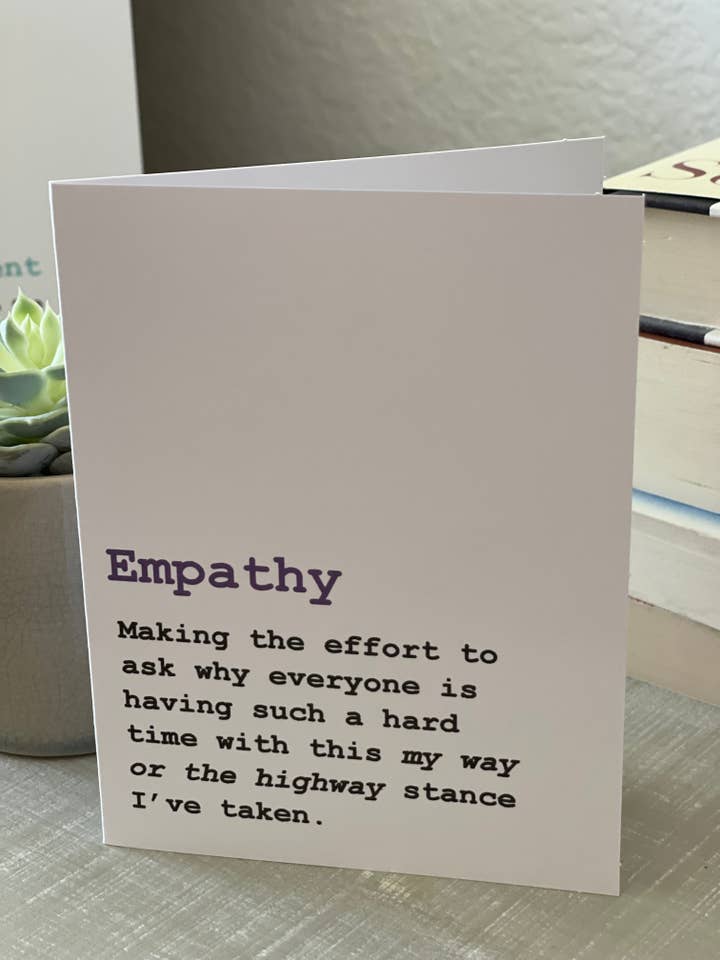 Carte de vœux de bureau humoristique - Empathy pour la vente par Bad Cards Boutique