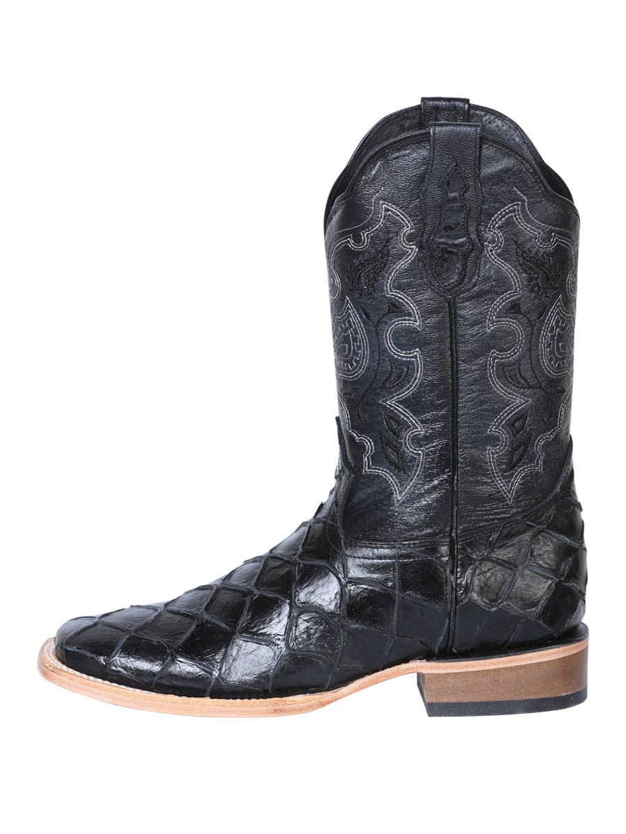 El General Western Wear - Vendita all'ingrosso Stivali da cowboy - Uomo - Stivale El General Rodeo - Imit Pirarucu - Nero 417921