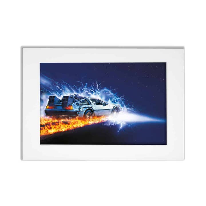 Back To The Future DeLorean 3 Framed Art Print for wholesale by memory Box