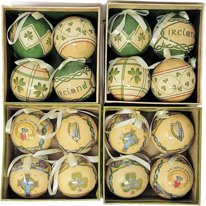 Dublin Gift Company - Wholesale Christmas Decoration - Ireland Christmas Baubles Tree Ornaments Set Irish 16 Pieces