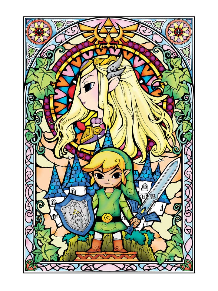 Zelda - Affiche vitrail pour la vente par Pyramid America