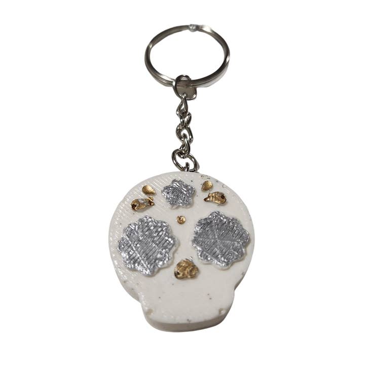 Porta-chaves com caveira de açúcar por atacado de Blue Bourbon Designs