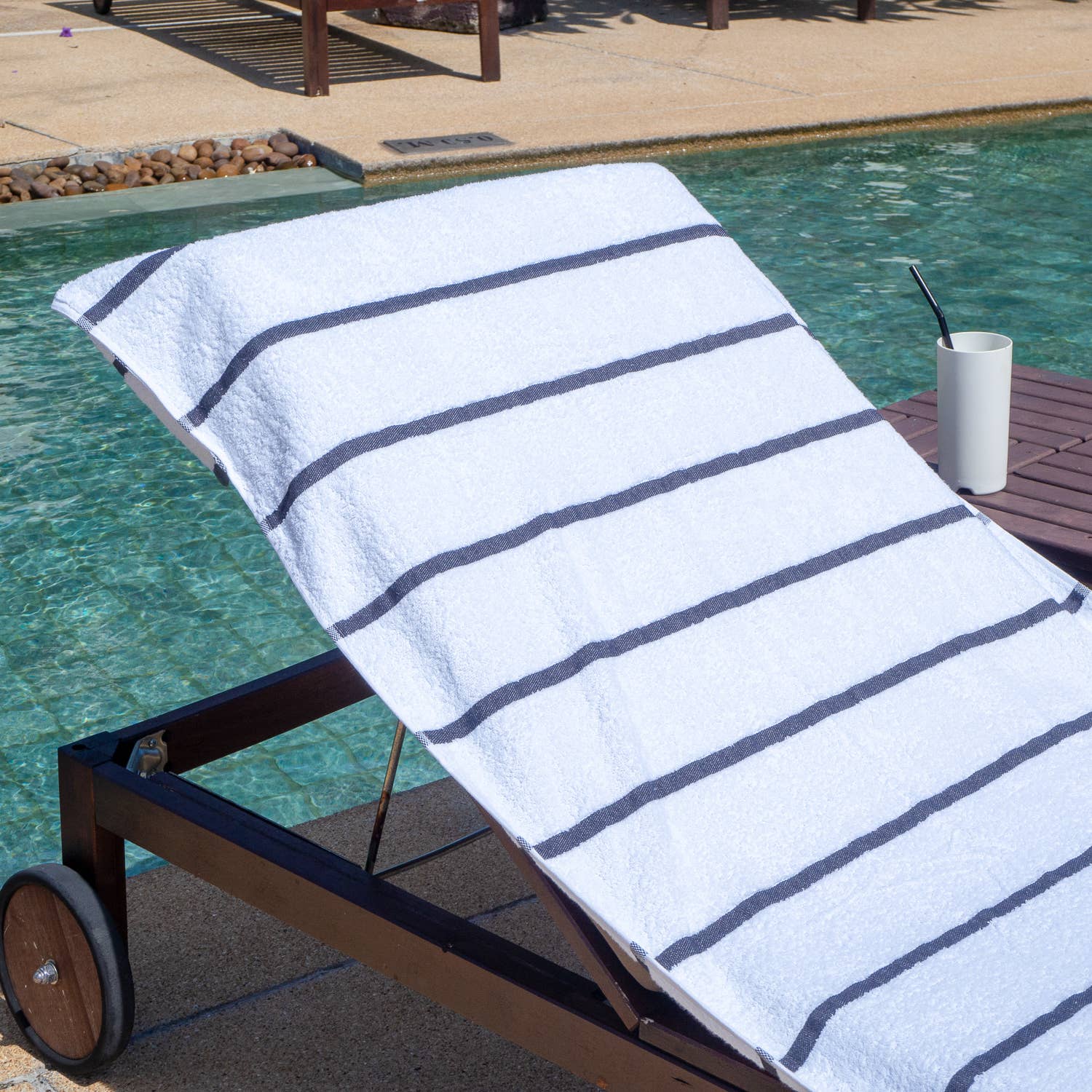 Arkwright Home - Wholesale Beach Towel - 2 Pack of Chaise Lounge Chair Towels, Fitted Pocket36