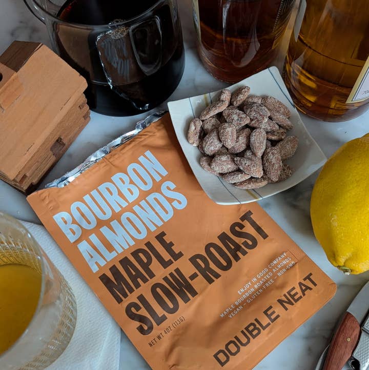 Double Neat - Wholesale Nuts - Candied Almonds Bourbon Maple | Roasted Nut Snacks1