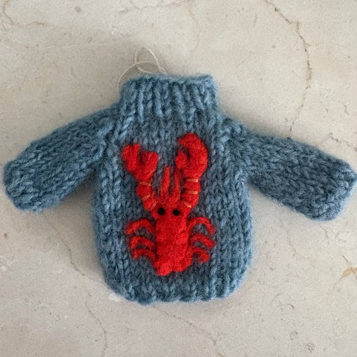 cerruti home - Wholesale Ornament - Hand Knit "Lobster" Sweater ornament