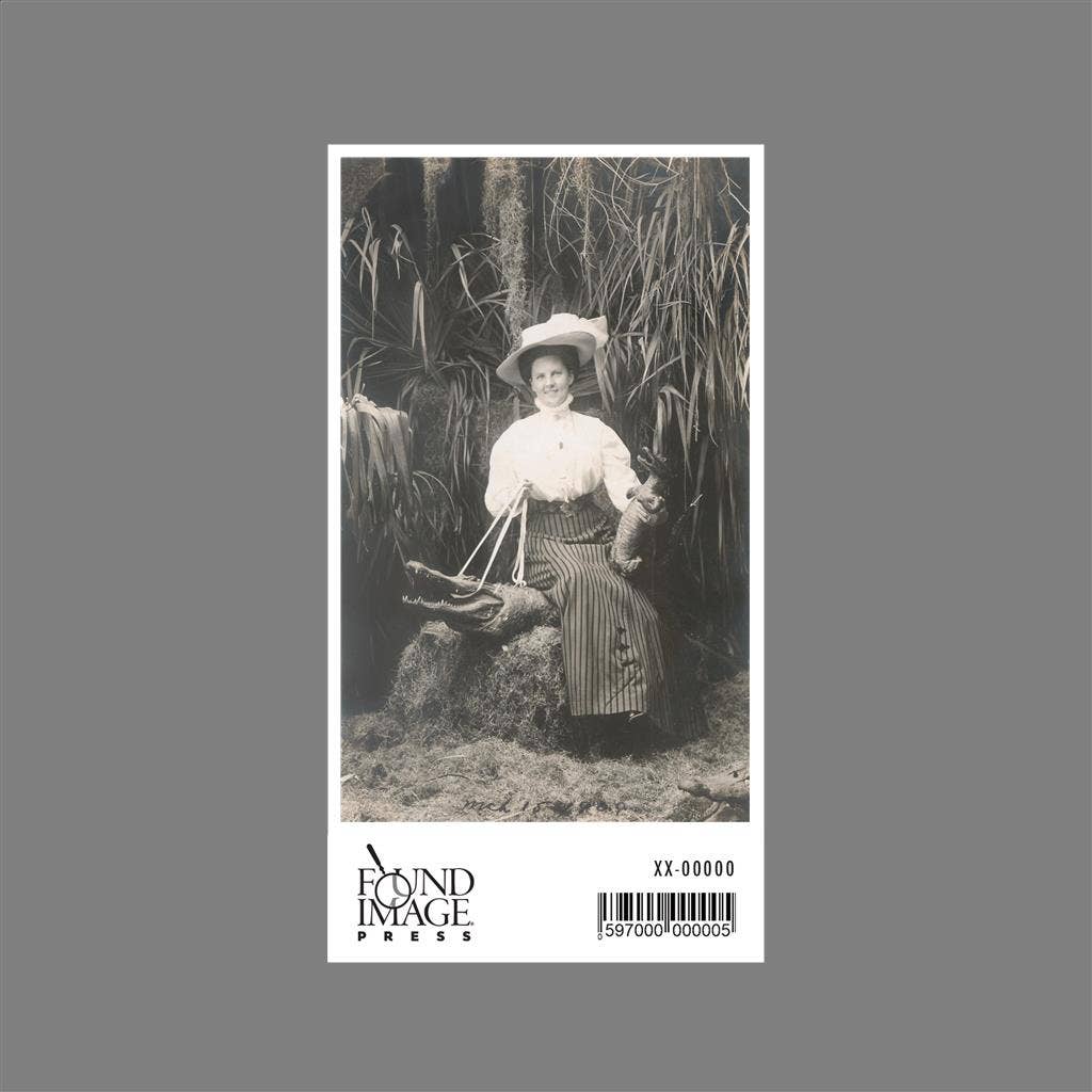 Found Image Press - Wholesale Sticker - Sticker AA-94 Woman with Alligator1