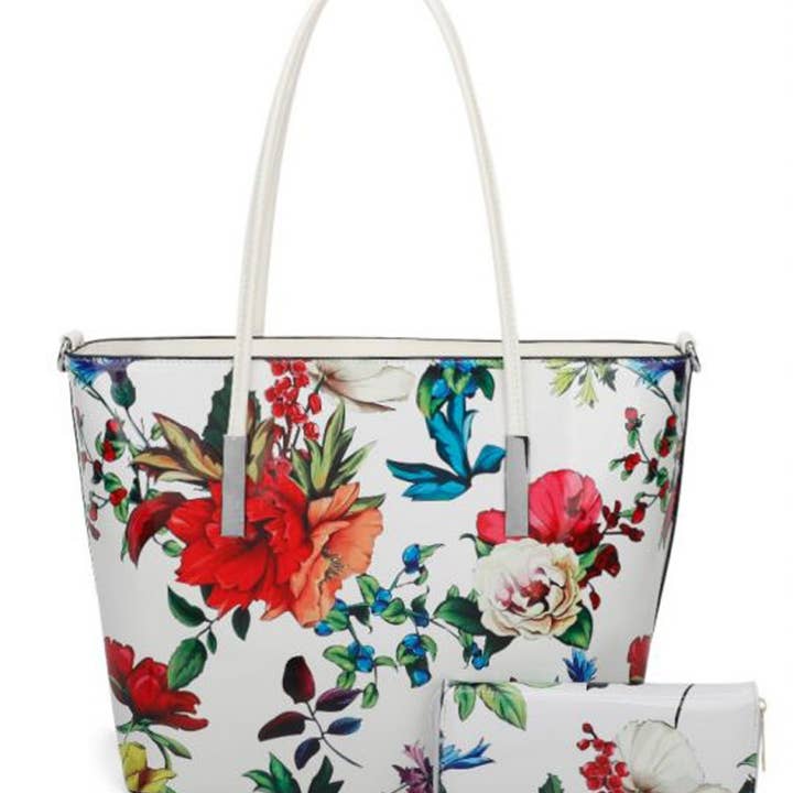 Ellas Trading - Vendita all'ingrosso Borsa tote - Donna - Borsa a Spalla Capiente con Design Floreale Vivace8