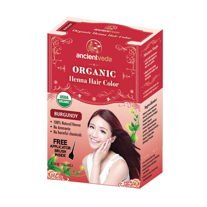 ancientveda - USDA Organic Henna Hair Color: Burgundy for wholesale by Designs by Deekay Inc.