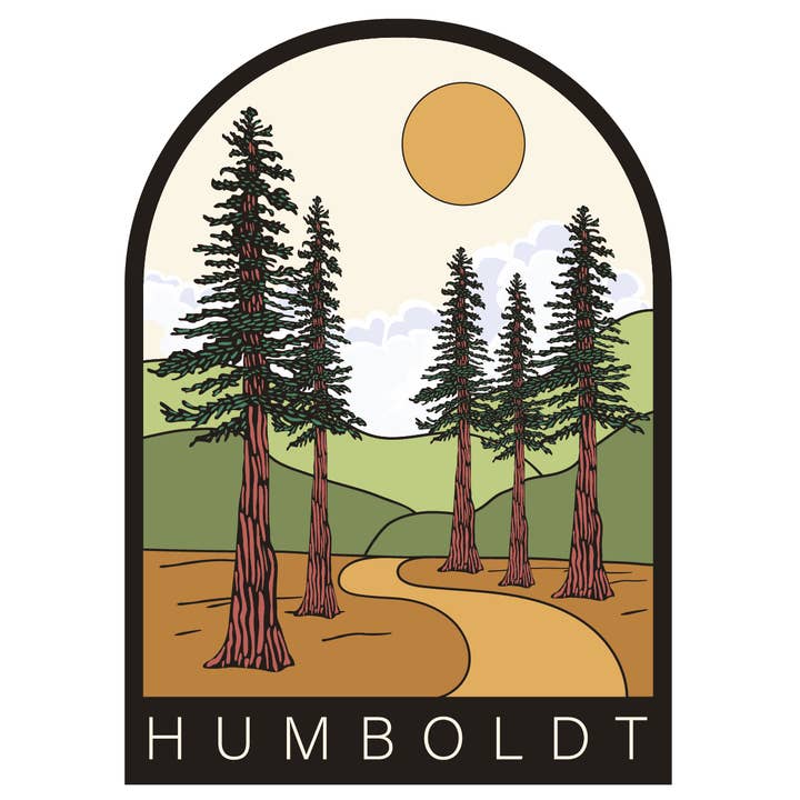 Forest Path Humboldt - Vinyl Sticker for wholesale by Graphic Heart