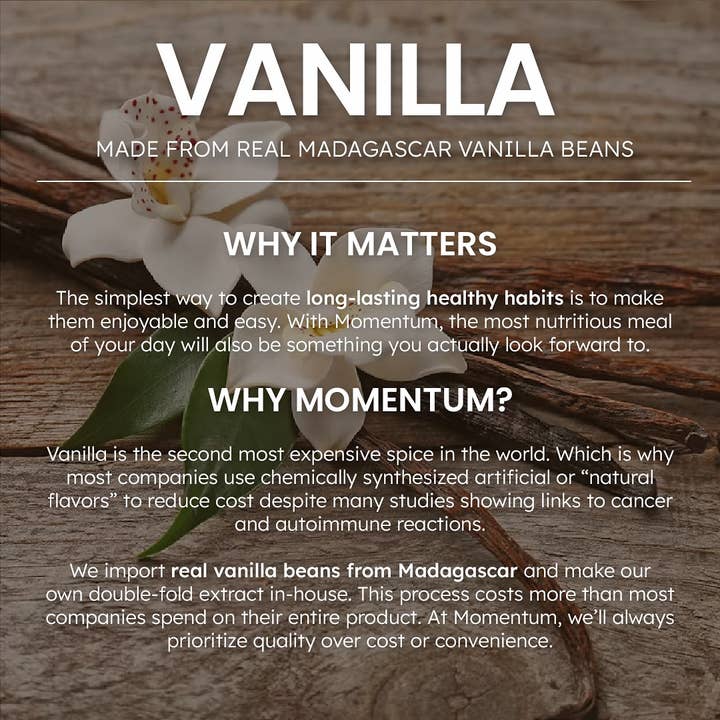 Momentum - Wholesale Protein/Superfood Powder - Longevity Protein Shake, Vanilla7