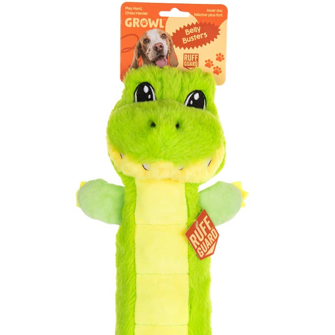 Growl Belly Busters Gary the Crocodile and other Purchase Wholesale crocodile dog toy. Free Returns & Net 60 Terms on Faire trending on Faire.