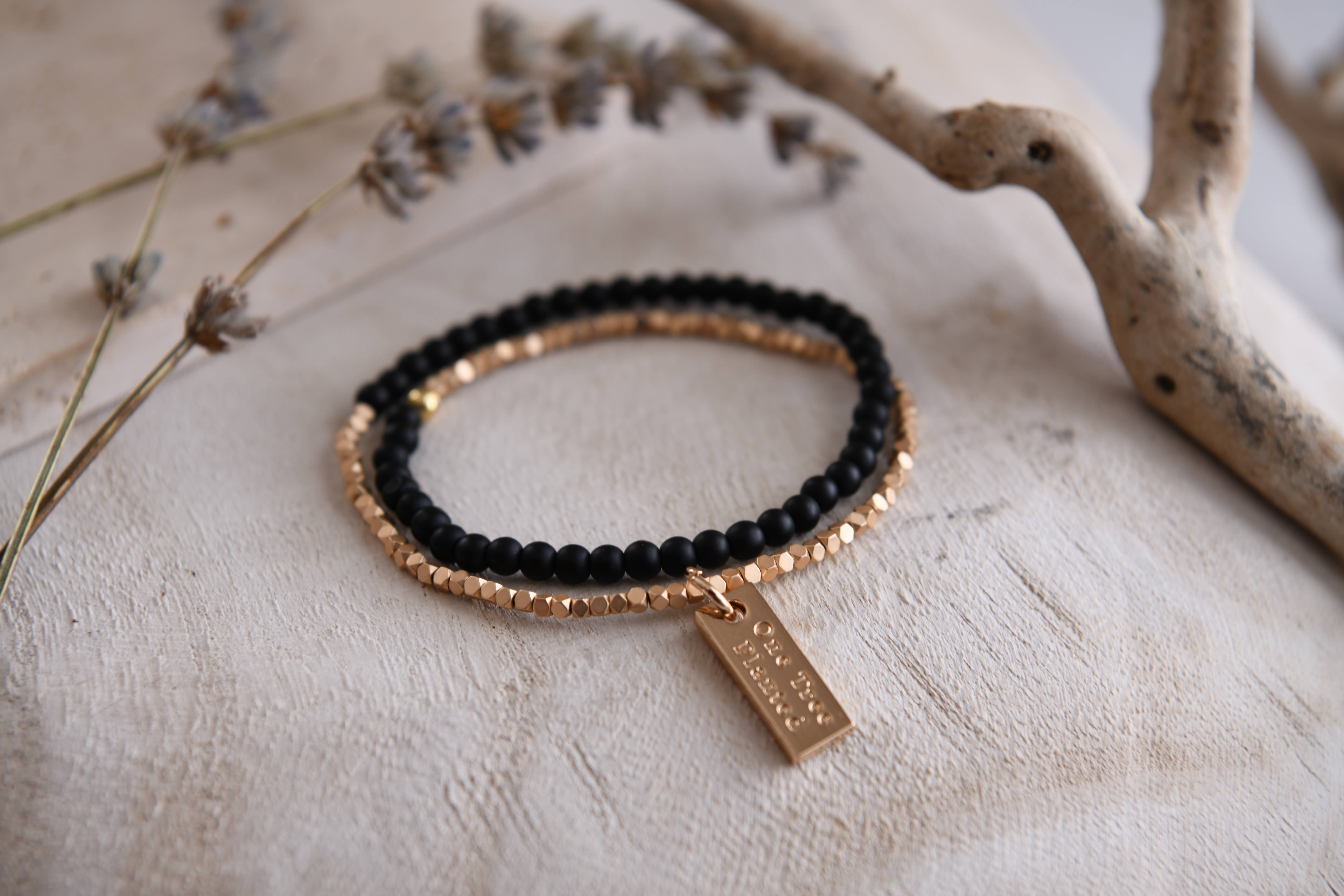 Cecelia Designs Jewelry - Wholesale Beaded Bracelet - Gemstone Wrap Bracelet with Faceted Gold Beads 8