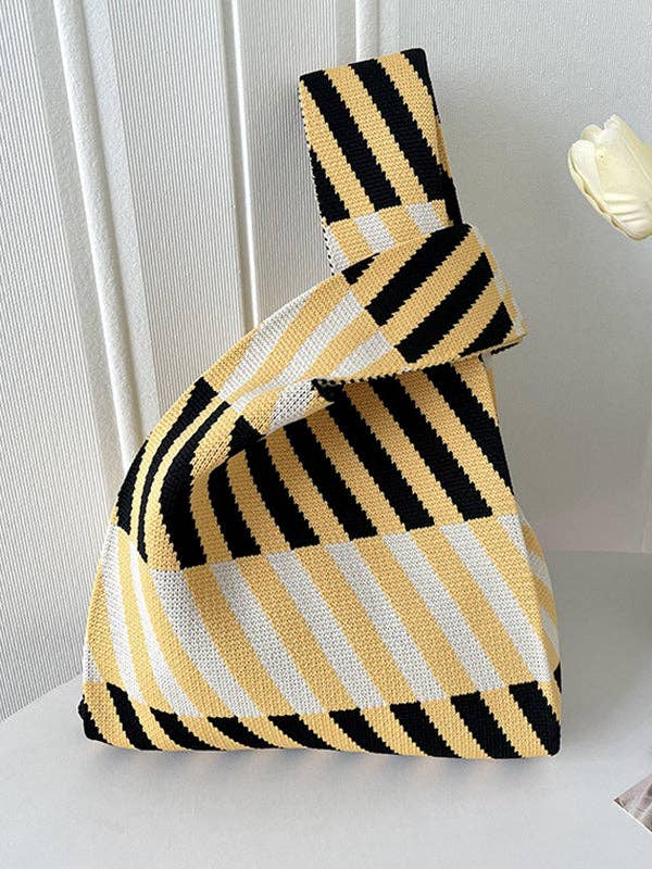 UZ Wholesale Store - Wholesale Tote Bag - Women's - Striped Woven Handbag - Leisure Fashion Suitable6