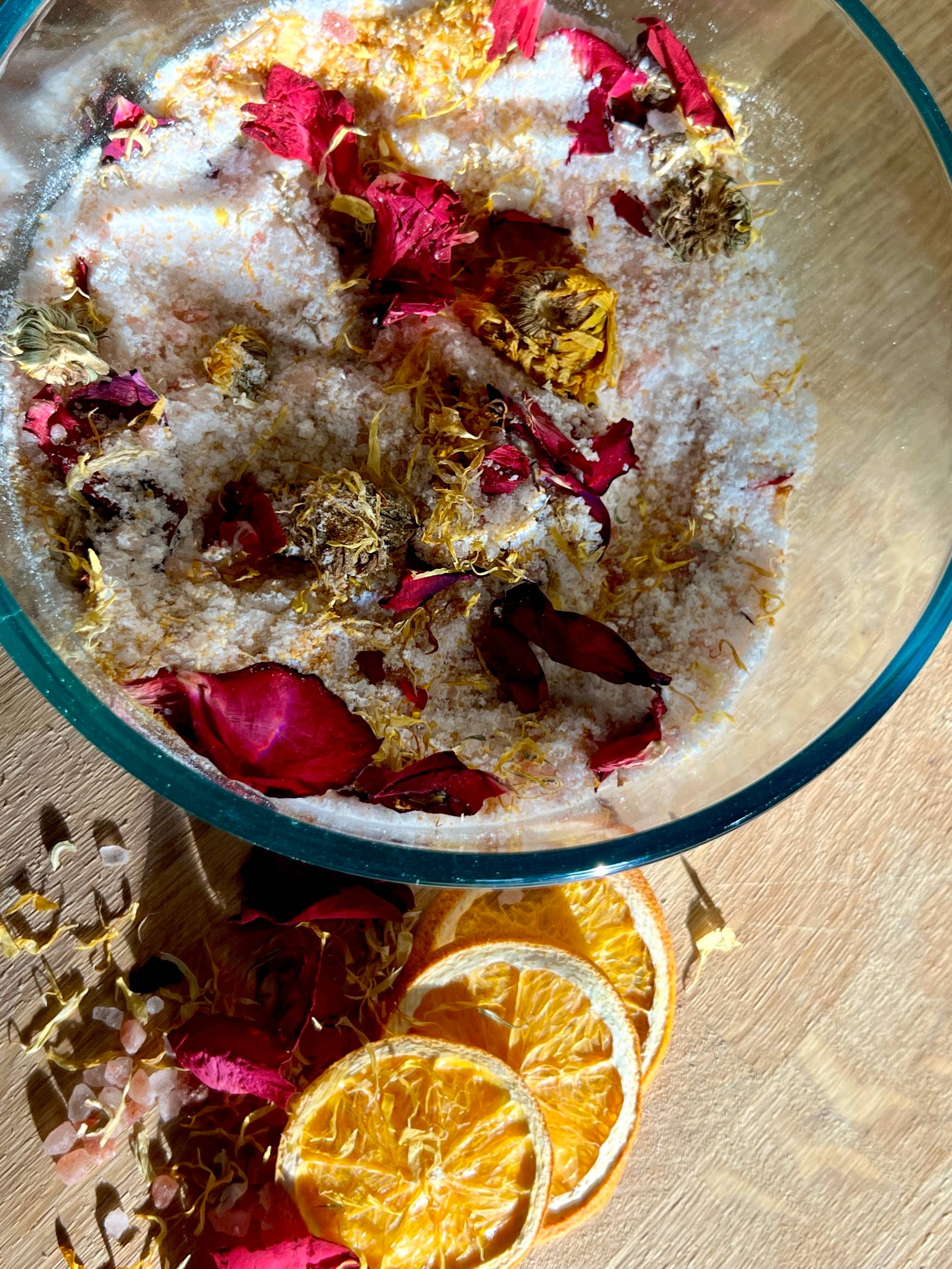 Unearthed Naturals - Wholesale Bath Salts - Love Struck - Calendula, Rose, & Orange Bath Salts | 10 oz 3